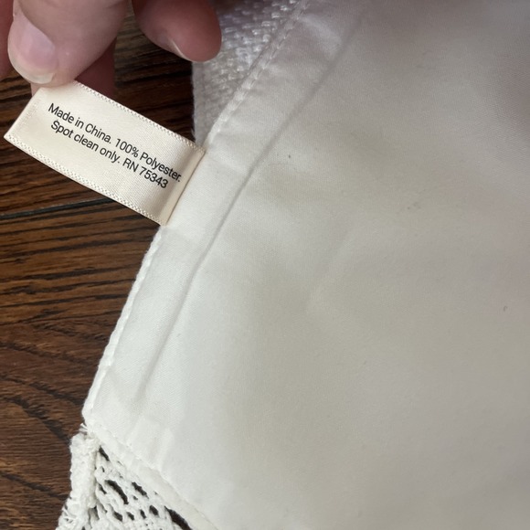 Rachel Zoe VALENTINE MUSHROOM HEART TABLE RUNNER Applique  14x70" Huck Cloth - Picture 4 of 4